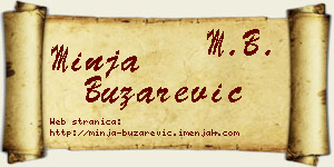 Minja Buzarević vizit kartica